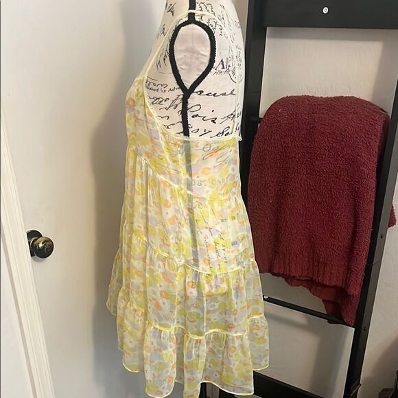 Free People Intimately Floral Sheer Boho Modern Babydoll Tunic - Picture 4 of 10
